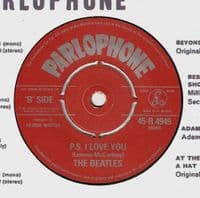THE BEATLES Love Me Do Vinyl Record 7 Inch Parlophone 1982..